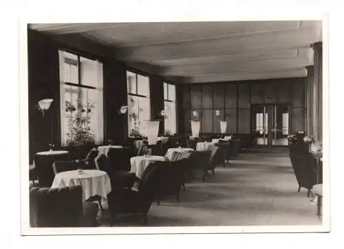 Foto Ak HOG Stadt Cottbus Tanz Cafe Blumenfenster 1958