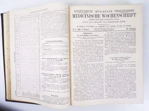 Münchener Medizinische Wochenschrift 1886 gebundener Jahrgang