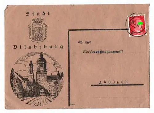 Brief Bürgermeister der Stadt Vilsbiburg 1943