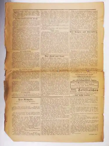 Areler Zeitung Nachrichtenblatt für das hochdeutsche Gebiet in Belgien 1917