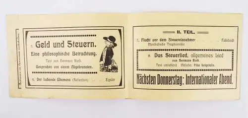 München er Bürgerbräu Keller Fastnacht Familien Abend Programm 1914 Karneval