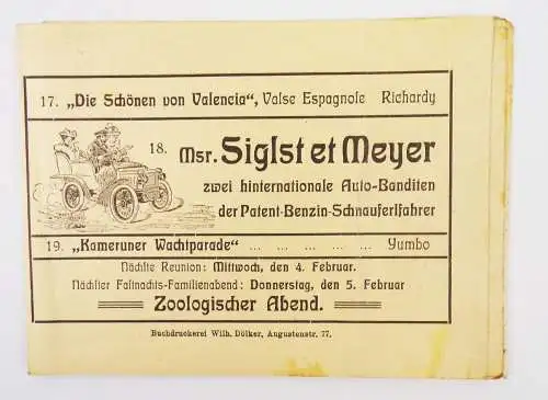 München er Bürgerbräu Keller Fastnacht Familien Abend Programm 1914 Karneval