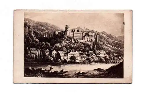 Heidelberg Schloss Original um 1880 CDV Foto