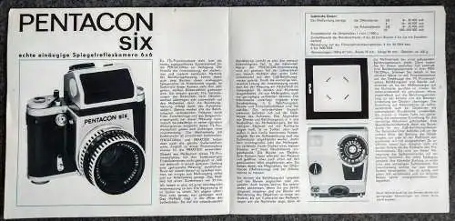 TTL-Prisma für Pentacon six alter Prospekt 1968