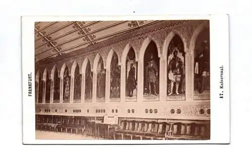 CDV Foto Original Frankfurt Kaisersaal um 1880