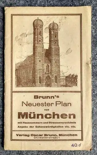 Brunns Neuster Plan von München Stadtplan Bayern