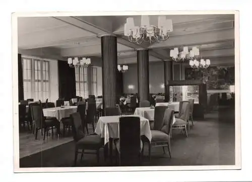 Foto Ak HOG Stadt Cottbus Speiserestaurant Teilansicht 1958
