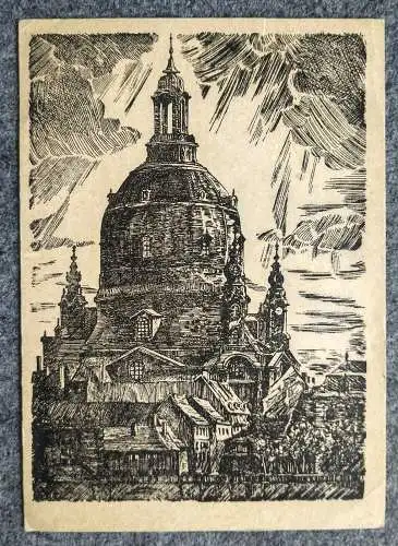 Künstler Ak Dresden Frauenkirche