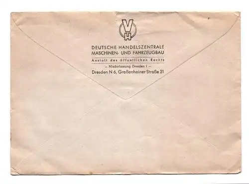 Behördenpost DHZ Maschinen und Fahrzeugbau A.ö.R. Dresden Geschäftspapiere