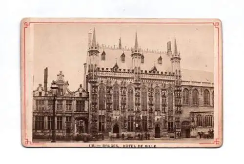 CDV Foto Original Bruges Hotel de Ville um 1880