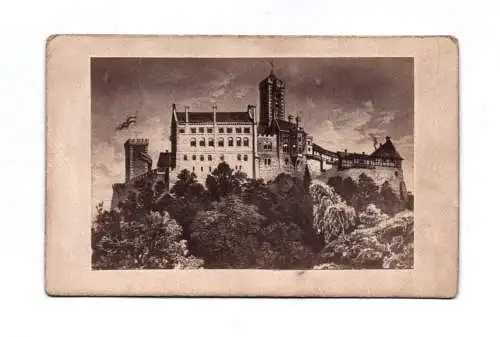 Originales CDV Foto um 1880 Die Wartburg bei Eisenach