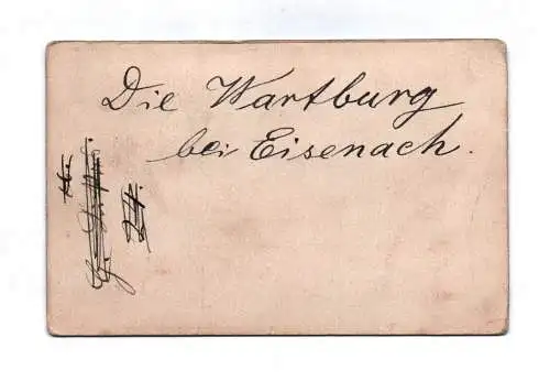 Originales CDV Foto um 1880 Die Wartburg bei Eisenach