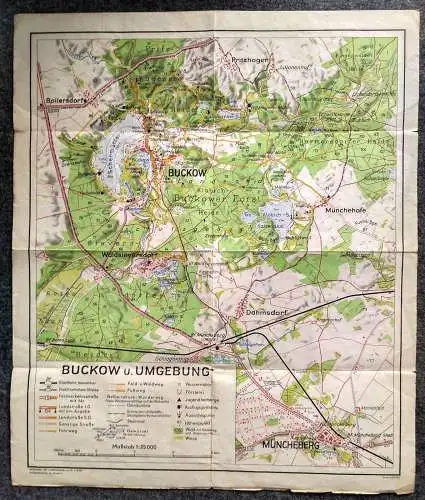 Wanderkarte Buckow und Umgebung VEB Wanderkartenverlag