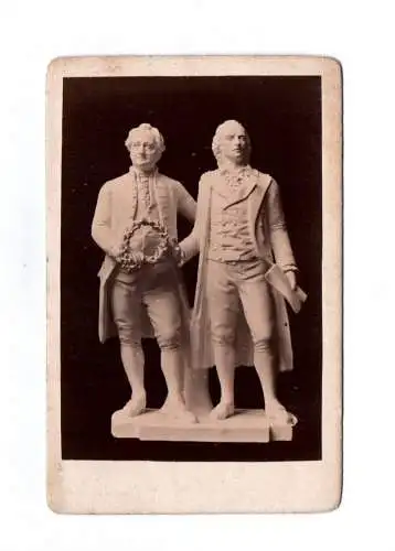 Originales CDV Foto Goethe und Schiller Rietschel um 1880