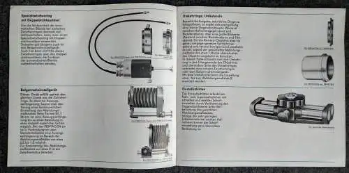 Pentacon Zubehör alter Kamera Prospekt 1968