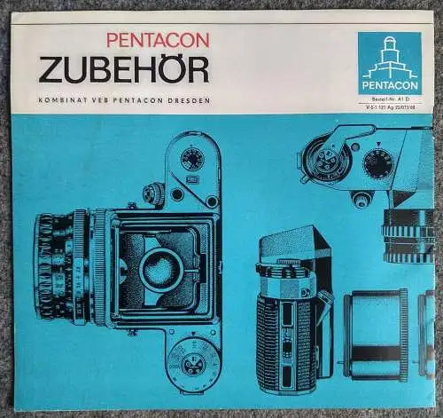 Pentacon Zubehör alter Kamera Prospekt 1968