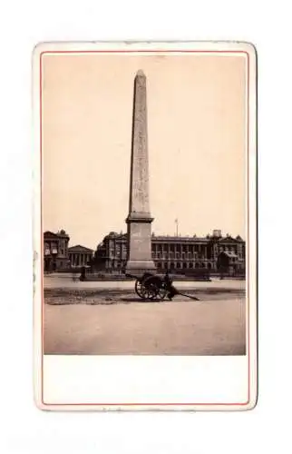 Obelisk Place de la Concorde Paris um 1880 Original CDV Foto