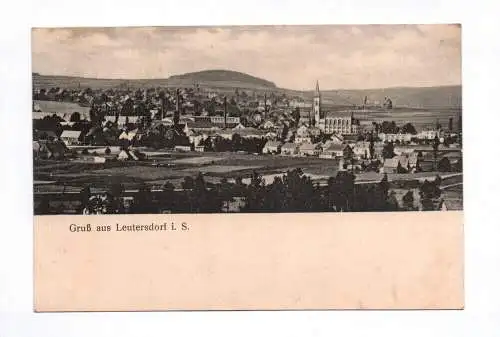 Litho Ak Gruß aus Leutersdorf in Sachsen  Gesamtansicht DR