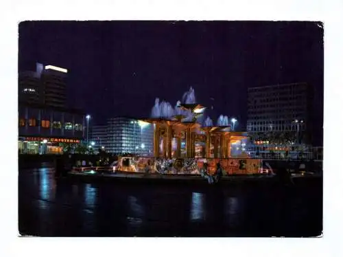 Ak Berlin 1979 Alexanderplatz bei Nacht