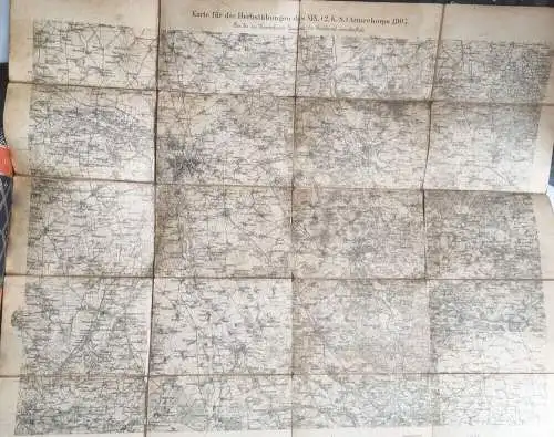 Landkarten 1 Wk 5 Karten Kriegskarte Belgien Frankreich Armeekorps