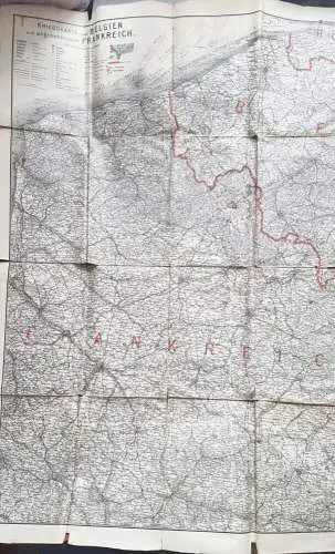 Landkarten 1 Wk 5 Karten Kriegskarte Belgien Frankreich Armeekorps