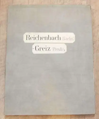 Landkarte Reichenbach Greiz 1910 alte Leinenkarte 1:25000