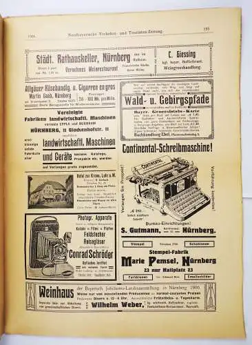 Nordbayerische Verkehrs - und Touristen Zeitung No 11 1906