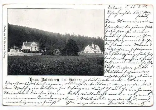 Litho Ak Haus Datenberg bei Tabarz 1901