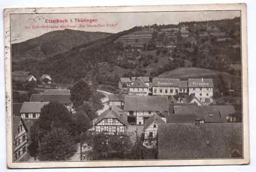 Ak Etzelbach Thüringen mit Sommerfrische Gasthaus Zur Deutschen Eiche 1930