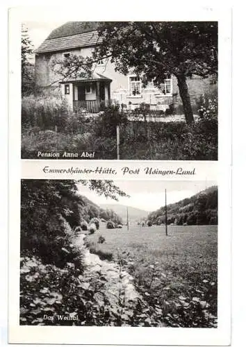 Ak Emmershäuser Hütte Post Usingen Land Pension Anna Abel 1956