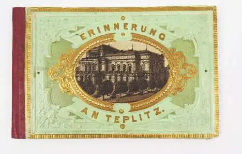 Altes Leporello Teplitz Schönau Böhmen um 1890 Tschechien Teplice