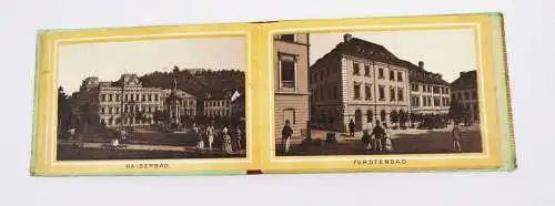 Altes Leporello Teplitz Schönau Böhmen um 1890 Tschechien Teplice