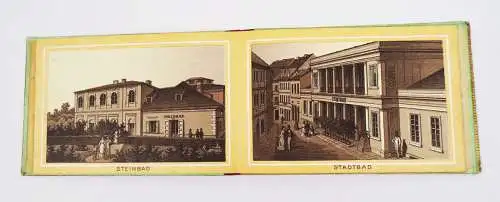 Altes Leporello Teplitz Schönau Böhmen um 1890 Tschechien Teplice