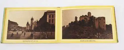 Altes Leporello Teplitz Schönau Böhmen um 1890 Tschechien Teplice