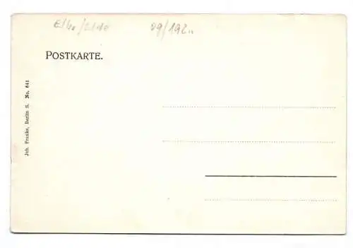 Litho Ak Motorboot auf der Löcknitz um 1900