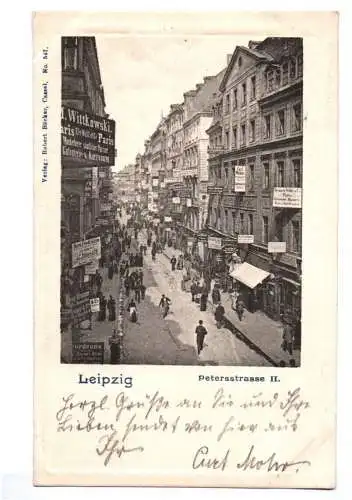 Litho Ak Leipzig Peterstrasse II 1902