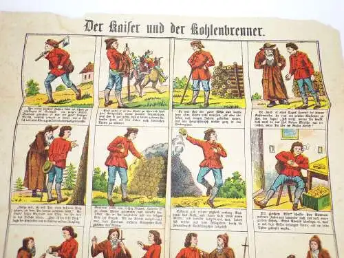 Neuruppiner Bilderbogen Der Kaiser und der Kohlenbrenner um 1900