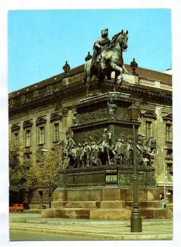 Ak Berlin Reiterstandbild Alte Fritz 1986 DDR 