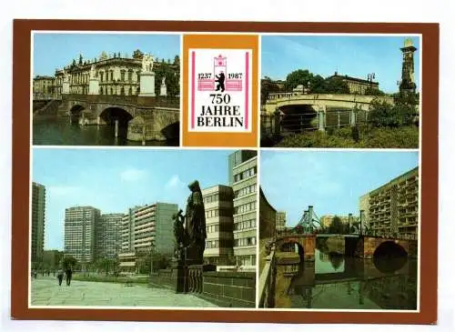 Ak Berlin 750 Jahre Marx Engels Brücke Friedrichsbrücke Gertraudenbrücke Brücken