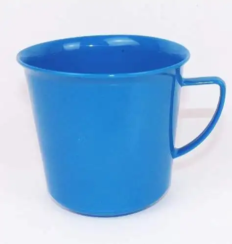 DDR Tasse blau Kunststoff Plaste Miramid Henkel Camping Outdoor 