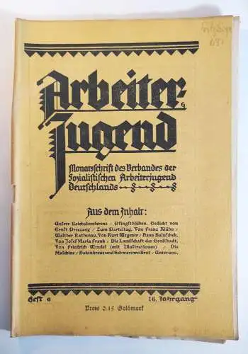 Arbeiter Jugend Heft 6 Unsere Reichskonferenz 1924