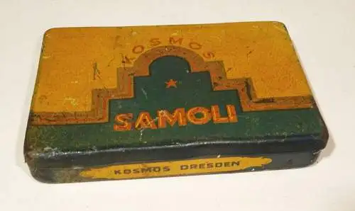 Alte Zigarettendose Kosmos Samoli Metalldose Blechdose 1920er 1930er