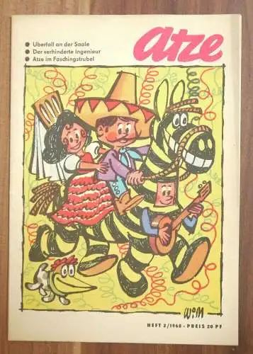 DDR Comic Atze Heft 2 Überfall an der Saale 1968