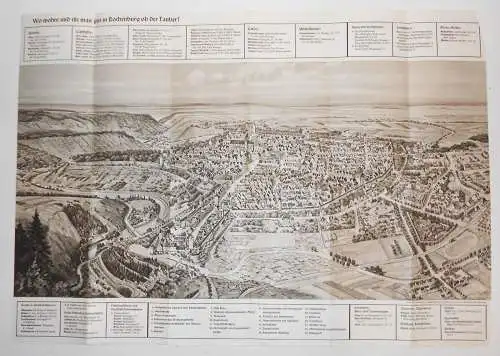 Reise Prospekt Rothenburg ob der Tauber Die deutsche Stadt Karte um 1940 (H2