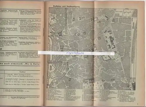 Prospekt Halle an der Saale Unterkunfts Verzeichnis 1937 ! (H2