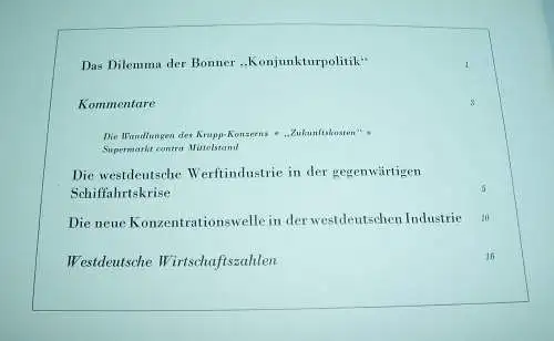 8 x Deutsches Wirtschaftsinstitut Bericht 1959 /60 DDR BRD interessant !