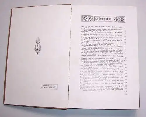 Turnen und Sport an deutschen Hochschulen Appell an Studenten 1910 Fehrmann