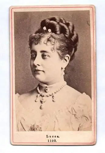 CDV Foto Pauline Lucca österreichische Opernsängerin Sopran um 1880