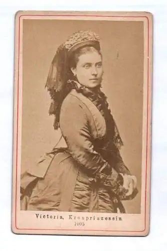 CDV Foto Victoria Kronprinzessin später Kaiserin um 1880