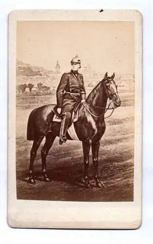 CDV Foto Moltke Generalfeldmarschall mit Pferd um 1870